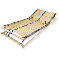 LATTENROST 90x200 cm verstellbares Kopf & Fußteil vormontiert 42 Latten 7-Zonen Traglast 150 kg Birkenschichtholz - Braun, Holz (90/200cm) - Sleepneo
