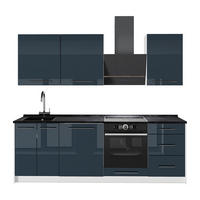 CHICINETĂ Fame-Line, Albastru închis înalt lucios/Alb, 230 cm, AP Antracit - alb/albastru închis, compozit lemnos (230/206.8/60cm) - Vicco