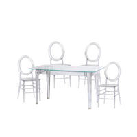 ESSZIMMERMÖBEL-SET Transparent Kunststoff Transparent - Transparent, Kunststoff - Nest Dream