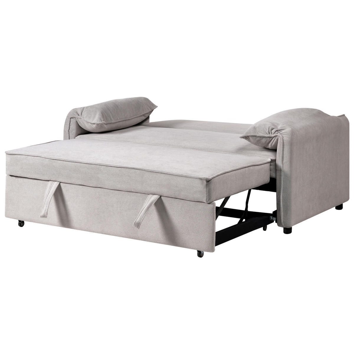 SCHLAFSOFA Stoff Grau Horma - Grau, Textil (160/92/84cm) - Beliani