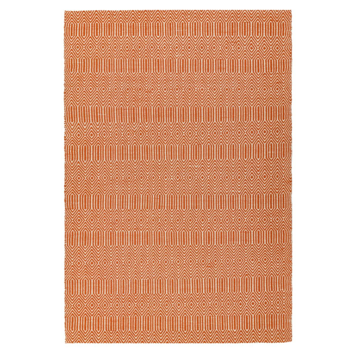 TEPPICH Handgewebter aus Wolle und Baumwolle im Berber-Stil SILWAN Orange 120 x 170 cm - Orange, Naturmaterialien (120/170cm) - Novatrend