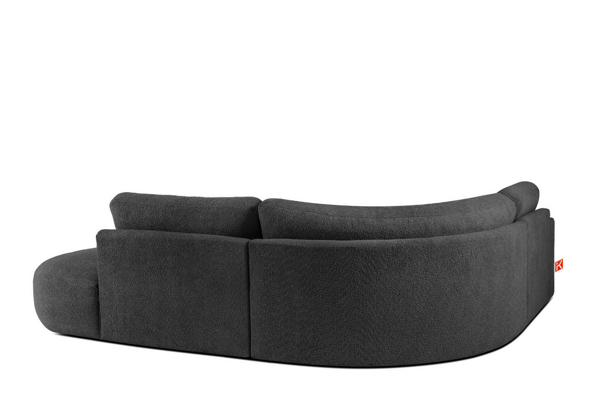 ECKSOFA RECHTS ZUCCO, Graphit - Graphitfarben, Holz/Holzwerkstoff (224/293cm) - KONSIMO®