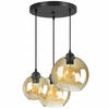 PENDELLEUCHTE HAGEN - Transparent/Schwarz, Glas/Metall (45/45/80cm) - kiki design