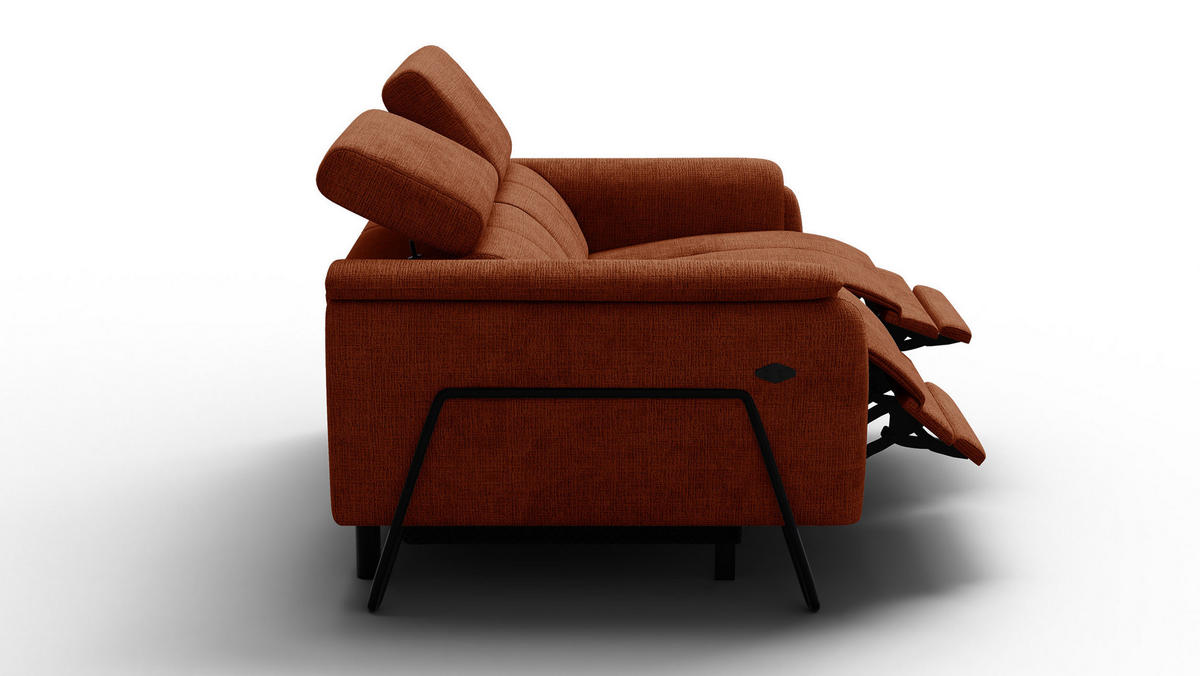RELAXSOFA RODEN 2-Sitzer, rostrot - Orange, Holz/Textil (152/82/103cm) - Courtois Laville