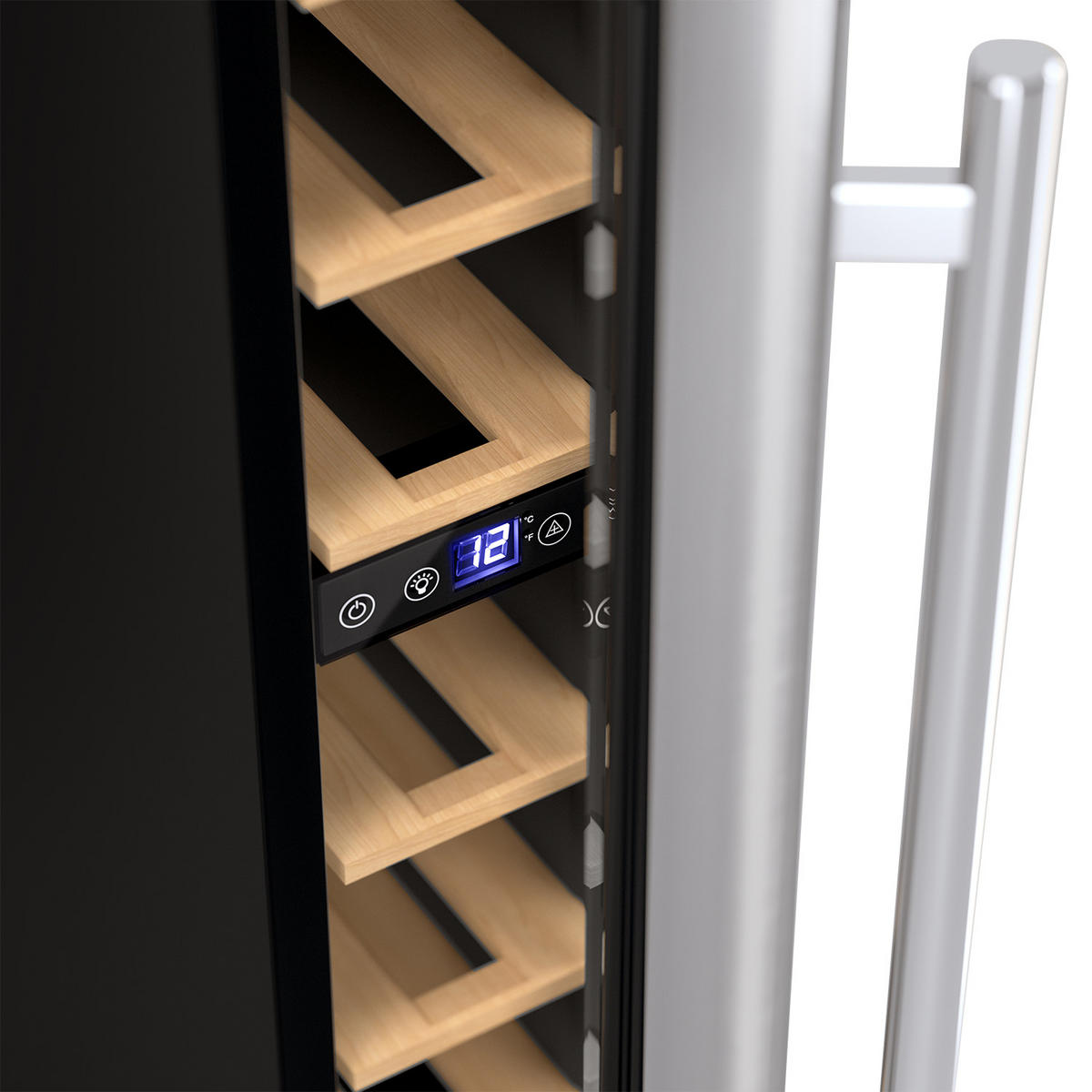 WEINKÜHLSCHRANK CAVSE7 Schwarz, 7 Flaschen , Kapazität 22L - Schwarz, Metall (14.5/87/52.5cm) - Les Petits Champs