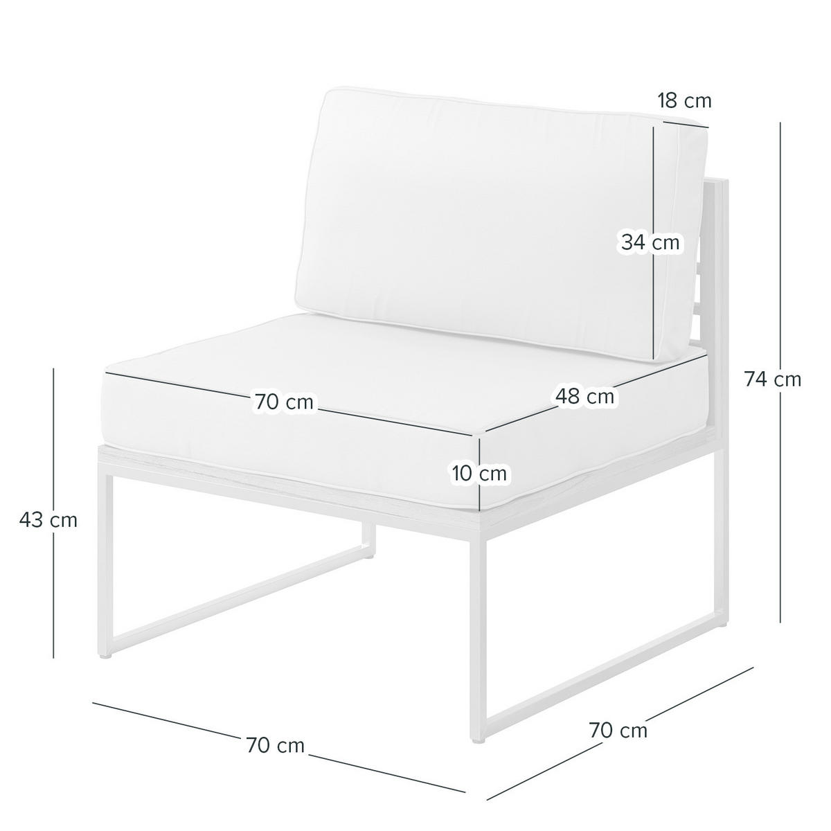 LOUNGESESSEL - Webstoff / Teak massiv - Hellgrau, Holz/Textil (70/74/70cm) - home24