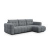 ECKSOFA CLOUDI 4-Sitzer rechts, dunkelgrau - Dunkelgrau/Schwarz, Holz/Textil (294/160cm) - Courtois Laville