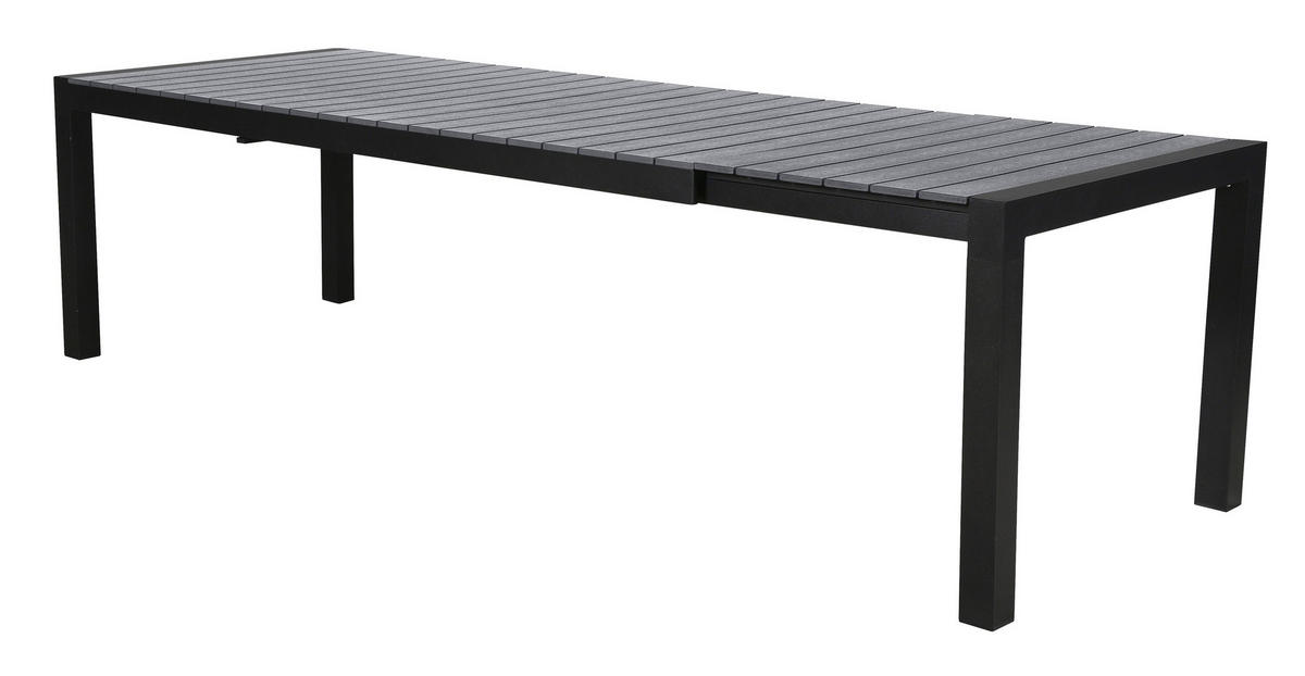 GARTENTISCH Schwarz - Schwarz, Holzwerkstoff (100/275/76cm) - ebuy24