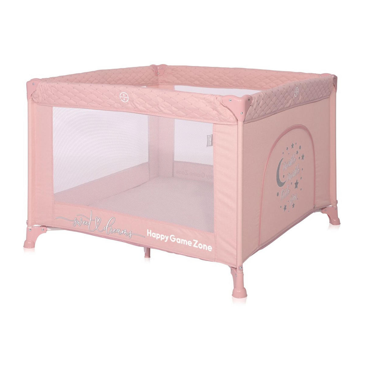 REISELAUFSTALL Happy Game Zone rosa seitliche Öffnung, Tragetasche, faltbar - Rosa, Kunststoff (95/95cm) - Lorelli