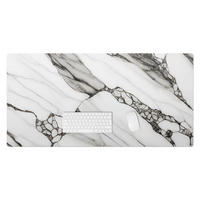 SCHREIBTISCHUNTERLAGE 120x60 cm Schwarz-Weiß - Weiß Hochglanz, Kunststoff (1.6/120/60cm) - Wallfluent