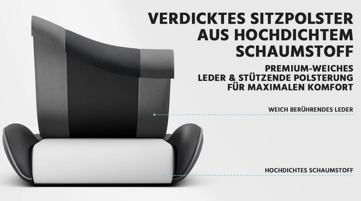 GAMING-STUHL ergonomisch verstellbar PVC Black Gray - Schwarz, Kunststoff (63/120.5/58.5cm) - Meubliv