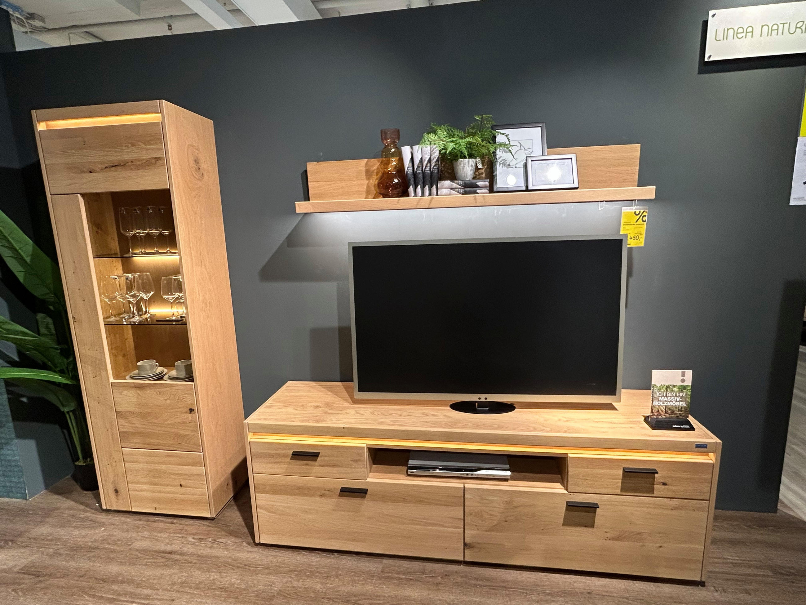 WOHNWAND INKL HIGBOARD CATALAN - Linea Natura