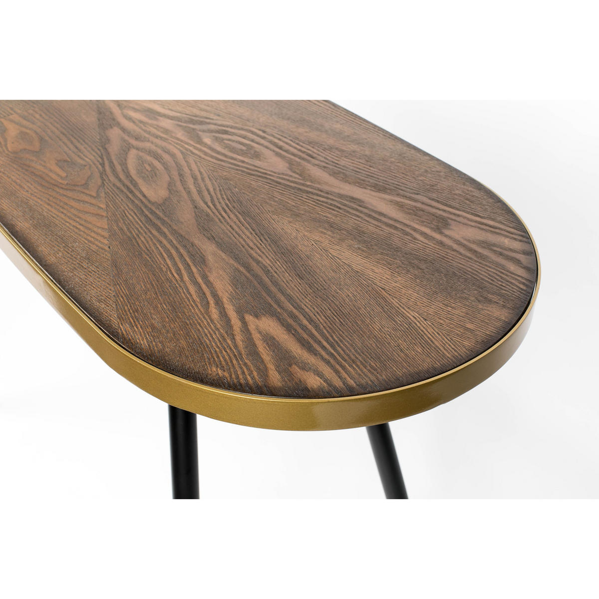 KONSOLENTISCH Denise Konsolentisch/Wandtisch 121x91 cm Holz Braun/ Gold - Multicolor, Holz (41/121/75cm) - Housecraft Living