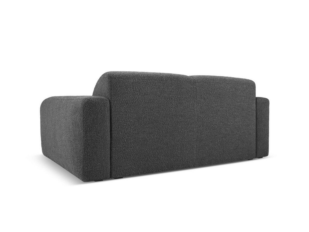 SOFA Molino aus Boucle dunkelgrau 2 Sitzplätze - Dunkelgrau, Textil (95/72/170cm) - Micadoni