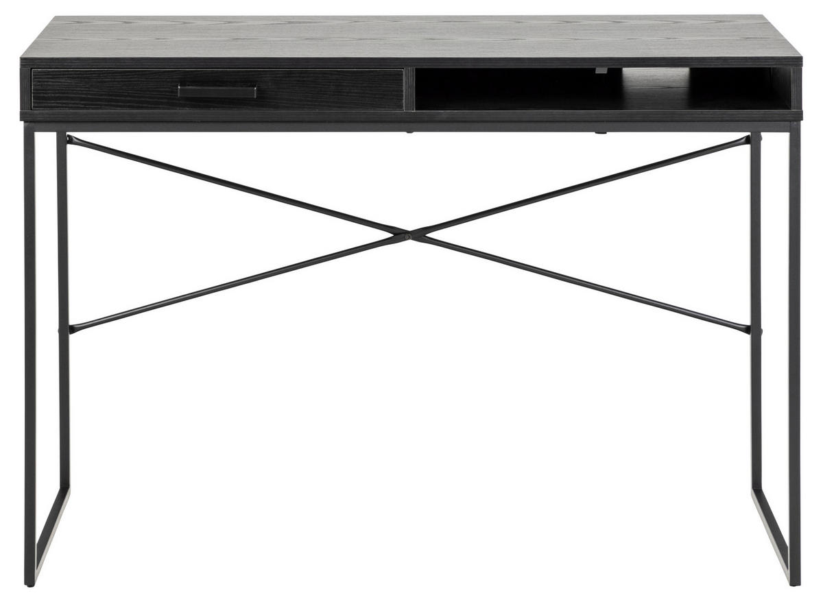 SCHREIBTISCH Schwarz - Schwarz, Holzwerkstoff (45/110/75cm) - ebuy24