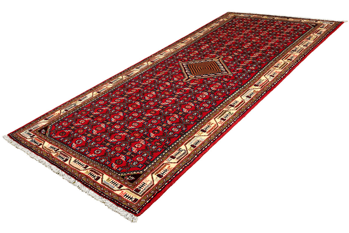 LÄUFER Orient handgeknüpft Assadabad Rot 205/84 cm Schurwolle - Rot, Textil (84/205cm) - Looma