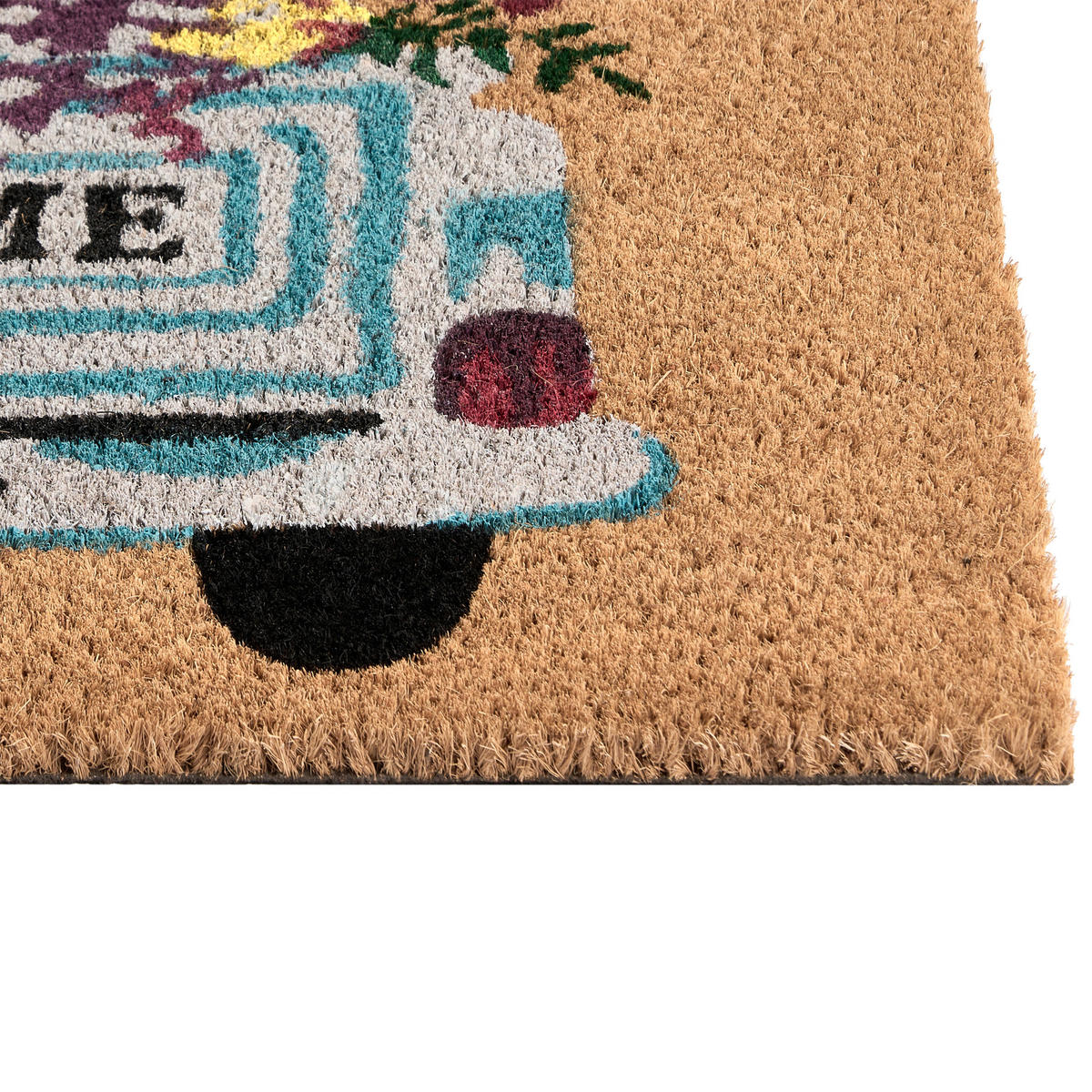 FUSSMATTE Naturfarben 60/90 cm Kokosfasern Cabiao - Naturfarben, Textil (60/90cm) - Beliani