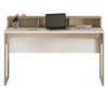 SCHREIBTISCH weiß und Eiche, Laptoptisch skandinavisch 120 cm - Eichefarben/Weiß, Holzwerkstoff (60/120/91cm) - Furn.Design