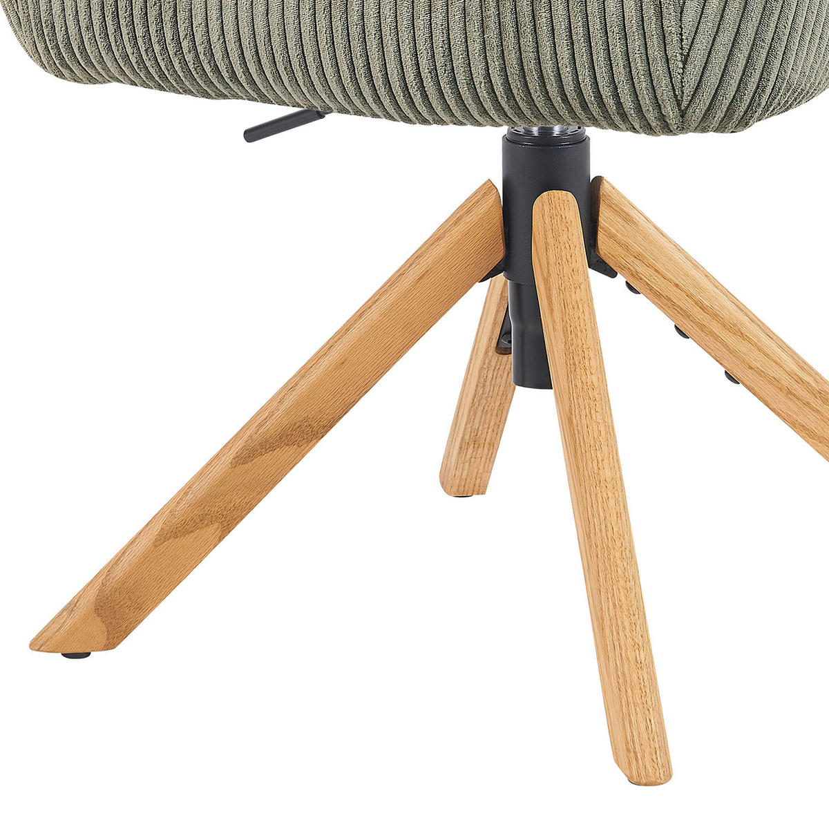 BÜROSTUHL Mika-Olea - Honigeiche/Grün, Eichenholz/Holz (60/83/61cm) - DUBI Möbel