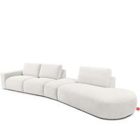 5-SITZER ECKSOFA ZUCCO Boucle rechts, Ecru - Ecru, Textil (430/84/105cm) - KONSIMO®