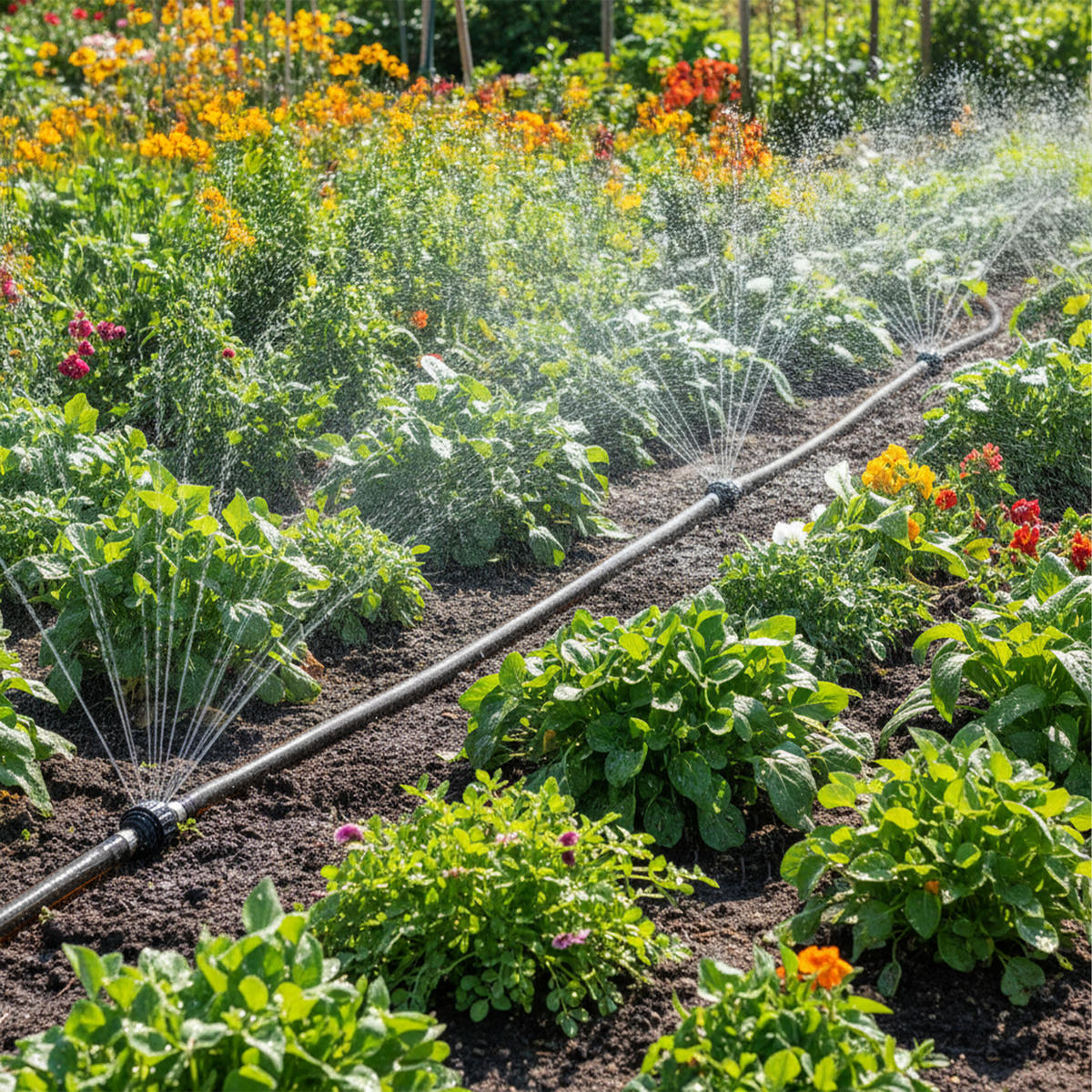 BEWÄSSERUNGSSCHLAUCH - Schwarz, Kunststoff (3.5cm) - Relaxdays