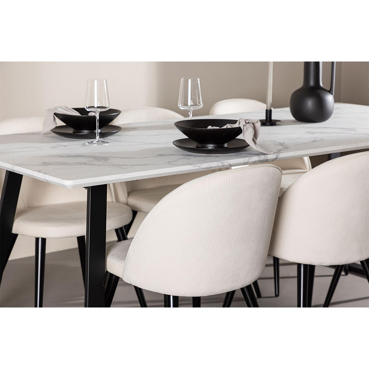 TISCHGRUPPE Weiß - Weiß, Holz (200/75/90cm) - ebuy24