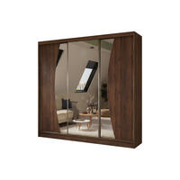 ŠATNÍ SKŘÍŇ S POSUVNÝMI DVEŘMI VOCE, 240/216/61 cm moderní 3dveřová se zrcadlem, dekor ořech - ořechová, kompozitní dřevo (240/216/61cm) - MASSENO
