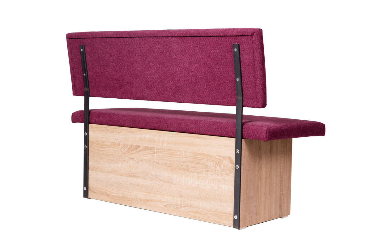 SITZBANK Das Raumwunder - Eichefarben/Violett, Holzwerkstoff/Textil (48/88/125cm) - Kundler Home