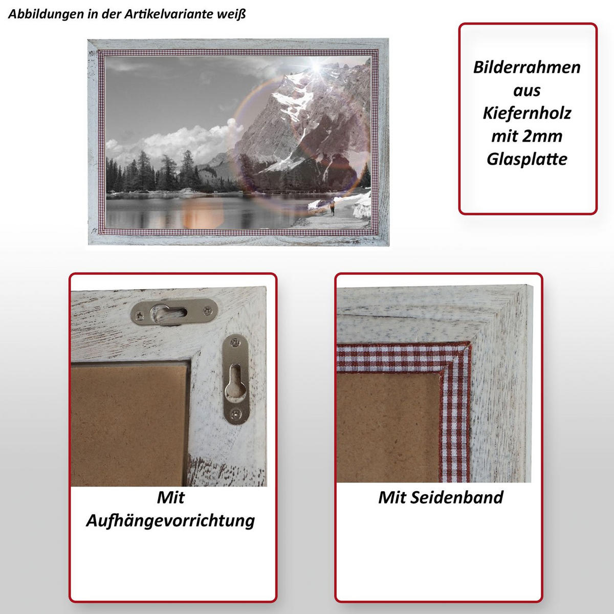 BILDERRAHMEN SHABBY-LOOK rechteckig Braun - Braun, Holz (51/36/1cm) - MCW