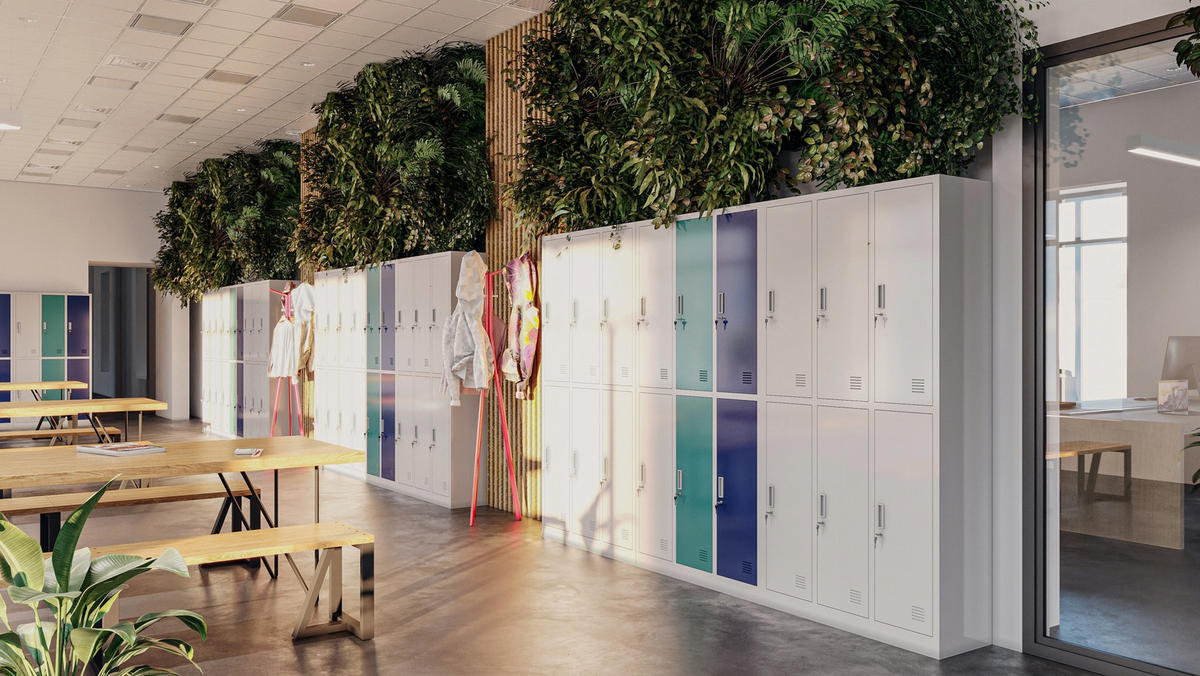 SCHLIESSFACHSCHRANK Bartek - Grau, Metall (136/172/45cm) - Jan Nowak