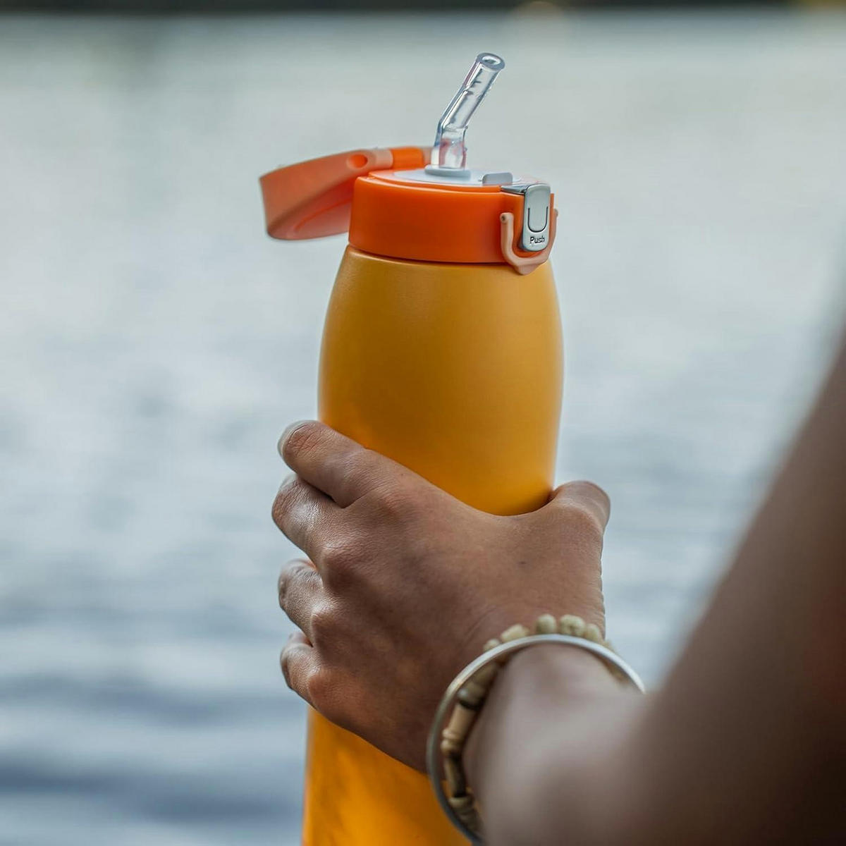 THERMOSFLASCHE Edelstahl 750 ml Vitalität Orange - Orange, Metall (8.1/8.1cm)