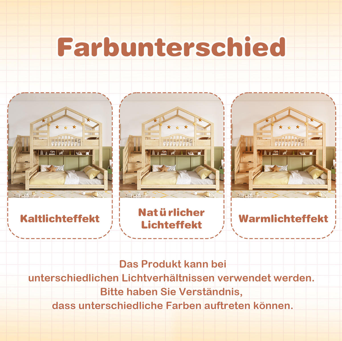 ETAGENBETT 90/140x200 cm Natur aus Kiefernholz mit Treppenschrank, Stauraum und Regalen - Beige, Holz (140/200cm) - Modfu