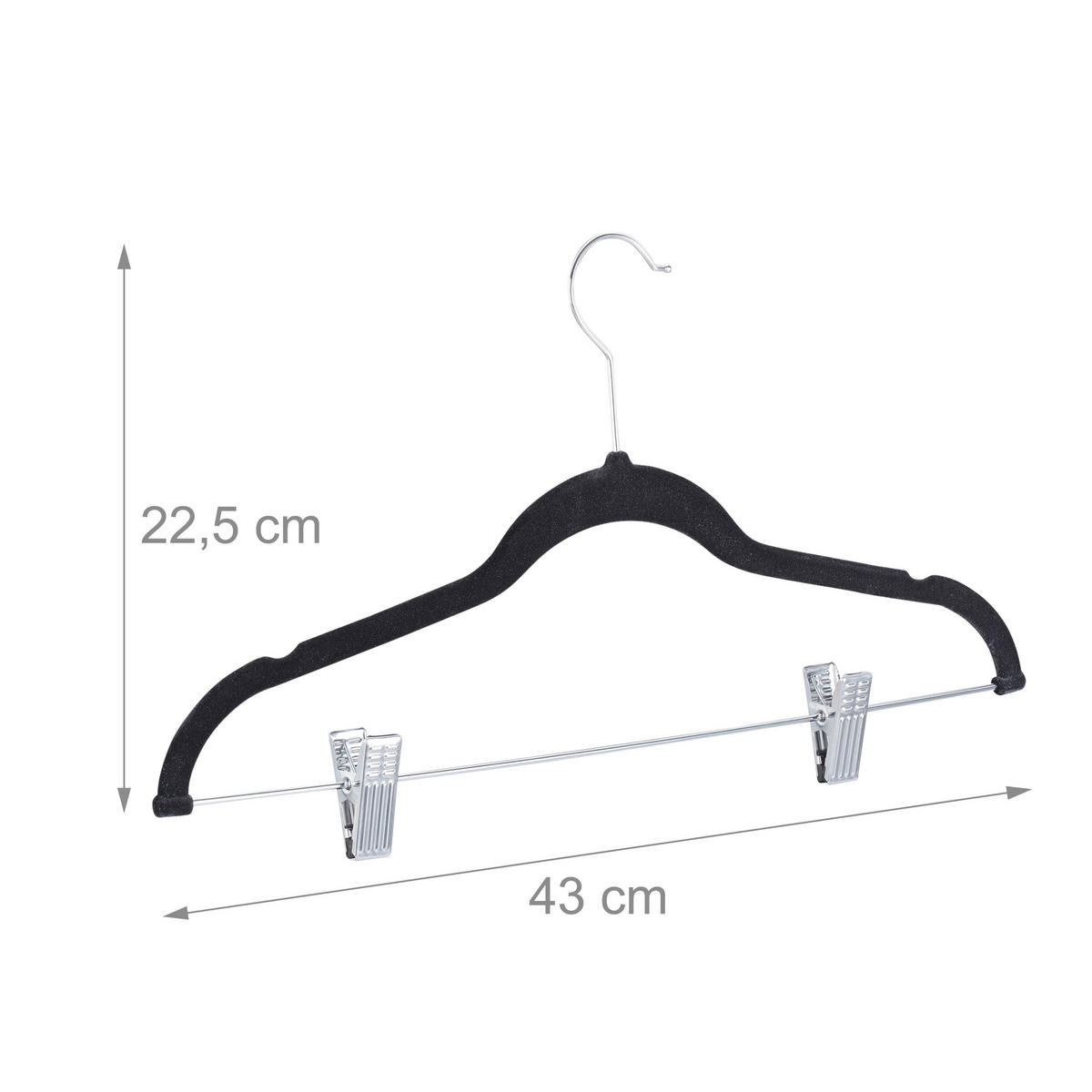 12XZAMATOVÉ vešiaky - viacfarebná, kov/textil (43/22.5/2.8cm) - Relaxdays