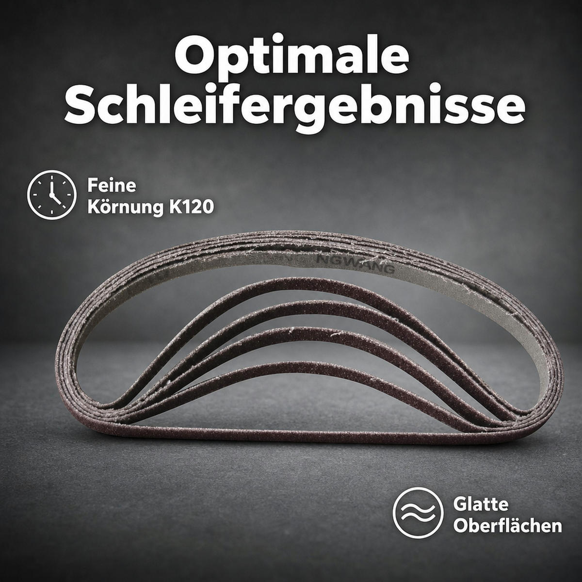 SCHLEIFBÄNDER 13 mm breit - Braun, Metall (45/1.3/1cm) - Westfalia