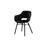 STUHL ZAJA Schwarz Velvet - Schwarz, Textil (57/82/59cm) - KAWOLA