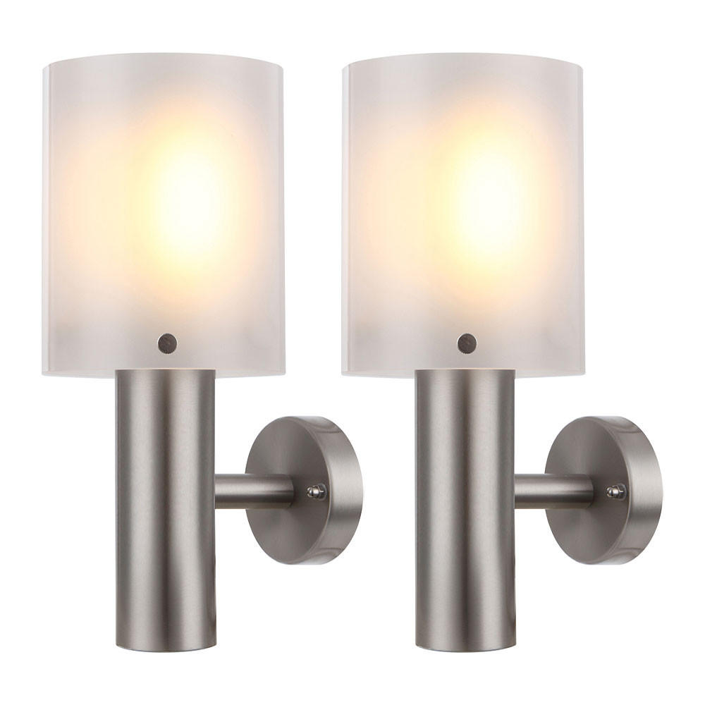 LED WANDLEUCHTE Edelstahl Silber - Silberfarben, Metall (12/27.8/15.7cm) - Globo Lighting