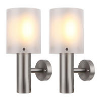 LED WANDLEUCHTE Edelstahl Silber - Silberfarben, Metall (12/27.8/15.7cm) - Globo Lighting