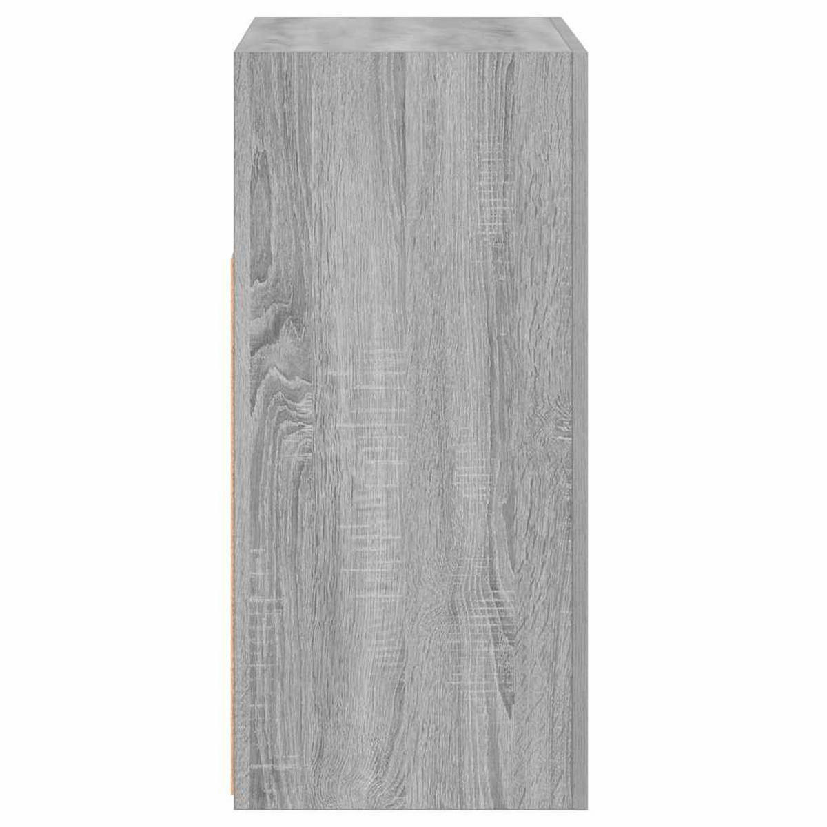 SIDEBOARD mit LED-Licht 80/35/75 cm aus Holzwerkstoff Grau Sonoma Dekor - Silbereichenfarben, Holz (80/75/35cm) - vidaXL