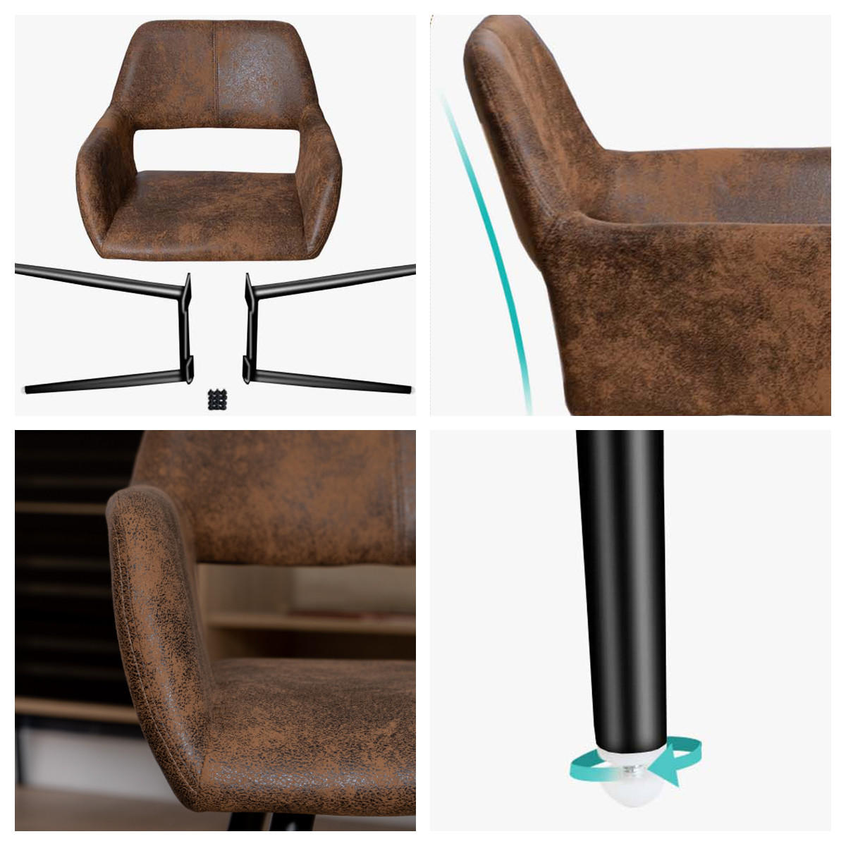 ARMLEHNSTUHL Vintage Braun - Braun, Textil (46/81/45cm) - Meubles Cosy