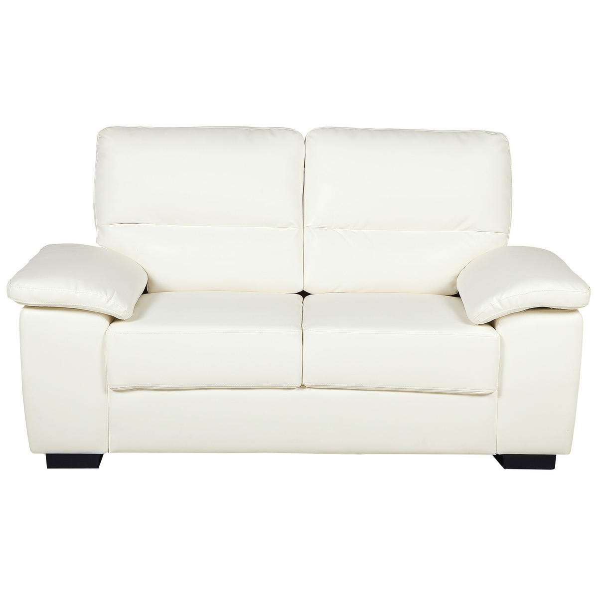 2-SITZER-SOFA Kunstleder Beige Vogar - Beige, Kunststoff/Textil (156/90/74cm) - Beliani