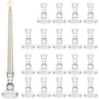 KERZENSTÄNDER 20-teiliges Set Glas Transparent 9,2 cm - Transparent, Glas (3.3/9.1/9.2cm)
