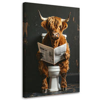 LEINWANDBILD Tiere 80x120cm - Schwarz, Textil (80/120cm) - Feeby