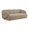 4-SITZER-SOFA Strukturstoff Stoff Beige - Blau/Beige, Kunststoff/Textil (232/81/98cm) - Makamii
