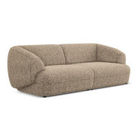 4-SITZER-SOFA Strukturstoff Stoff Beige - Blau/Beige, Kunststoff/Textil (232/81/98cm) - Makamii