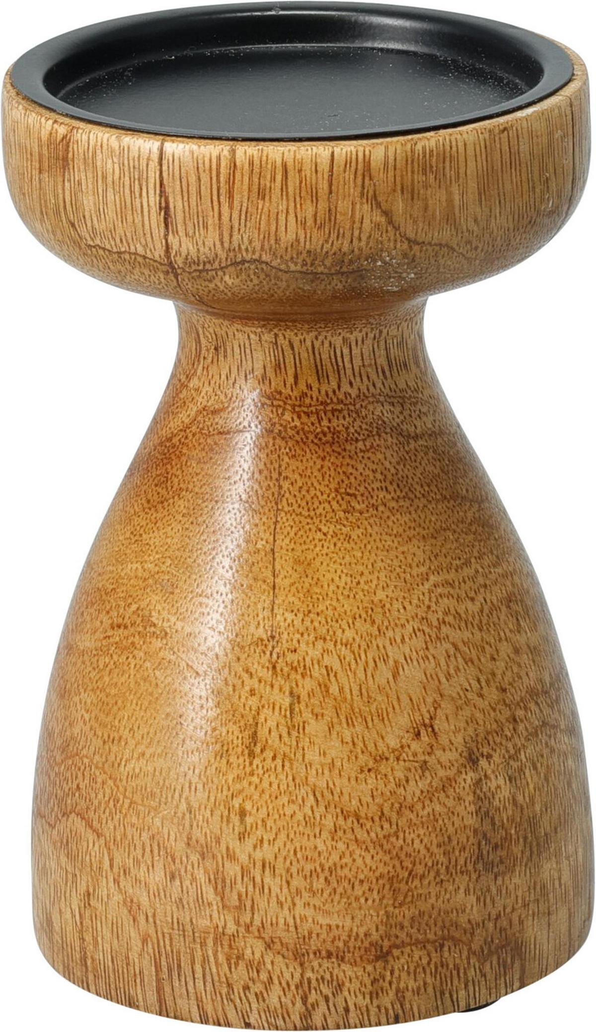 KERZENHALTER Natural Braun 10/10/15 cm Holz - Braun, Holz (15cm) - Mondex