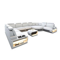 LEDERSOFA Asti L - Schwarz/Weiß, Leder (427/93/280cm) - Sofa Dreams
