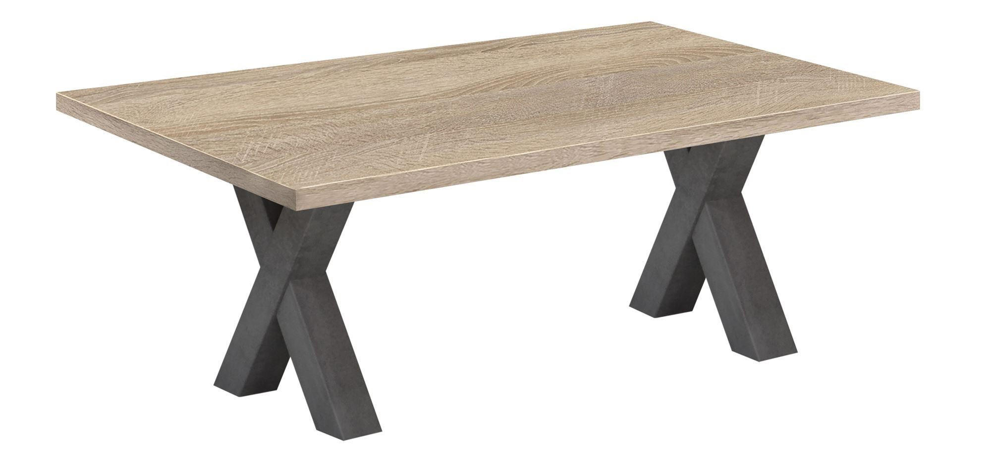 COUCHTISCH Etti 5 120 x 70 x 47 Wohnzimmertisch Graphit/Eiche Sägerau - Silbereichenfarben, Holz (120/70/47cm) - 58aufmkessel