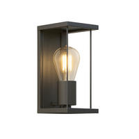 AUSSENWANDLEUCHTE Anthrazit Grau E27 Klarer Diffusor IP54 - Dunkelgrau/Anthrazit, Metall (12.5/26.5/14.5cm) - CGC Europe