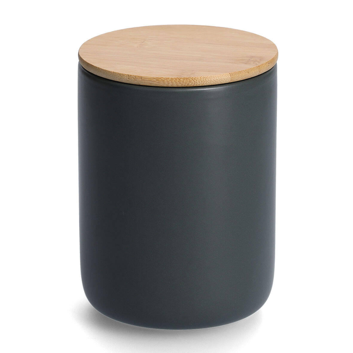 KERAMIKGLAS mit Deckel 1500 ml - Anthrazit, Keramik (13/17.5/13cm)