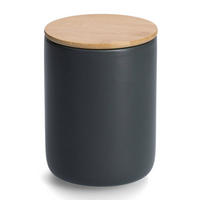 KERAMIKGLAS mit Deckel 1500 ml - Anthrazit, Keramik (13/17.5/13cm)